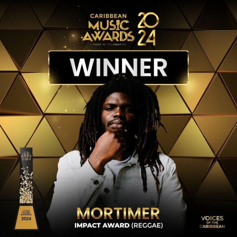 Mortimer wins the Reggae Impact Award at the 2024 Caribbean Music Awards. Reggae Tastemaker